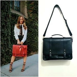 Black Briefcase | Laptop Bag | PU Leather